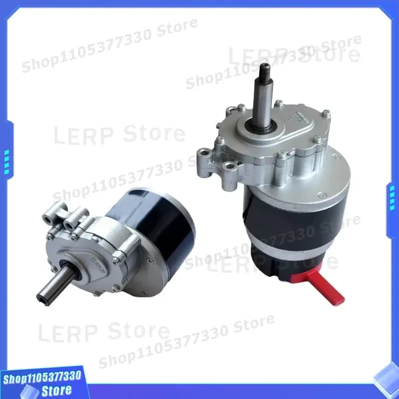 24V 350W Permanent Magnet DC Gear Motor High Torque Low Speed 75RPM Worm Gearbox For Industrial Automation Equipment DIY