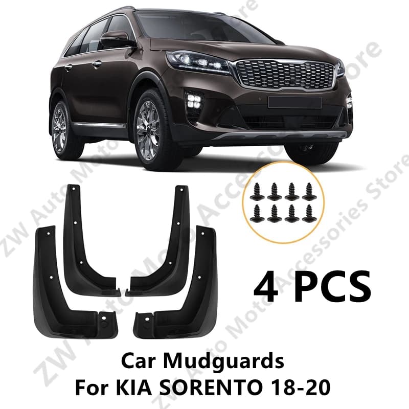 Car Mudguards For KIA SORENTO 18-20 Mud Guards Fender Flare Mudflaps Exterior Parts Auto Accessories Refit