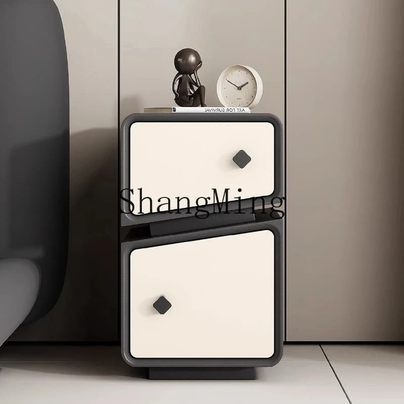 FG household high value creative solid wood bedside table lighting luxury high end bedroom storage bedside cabinet