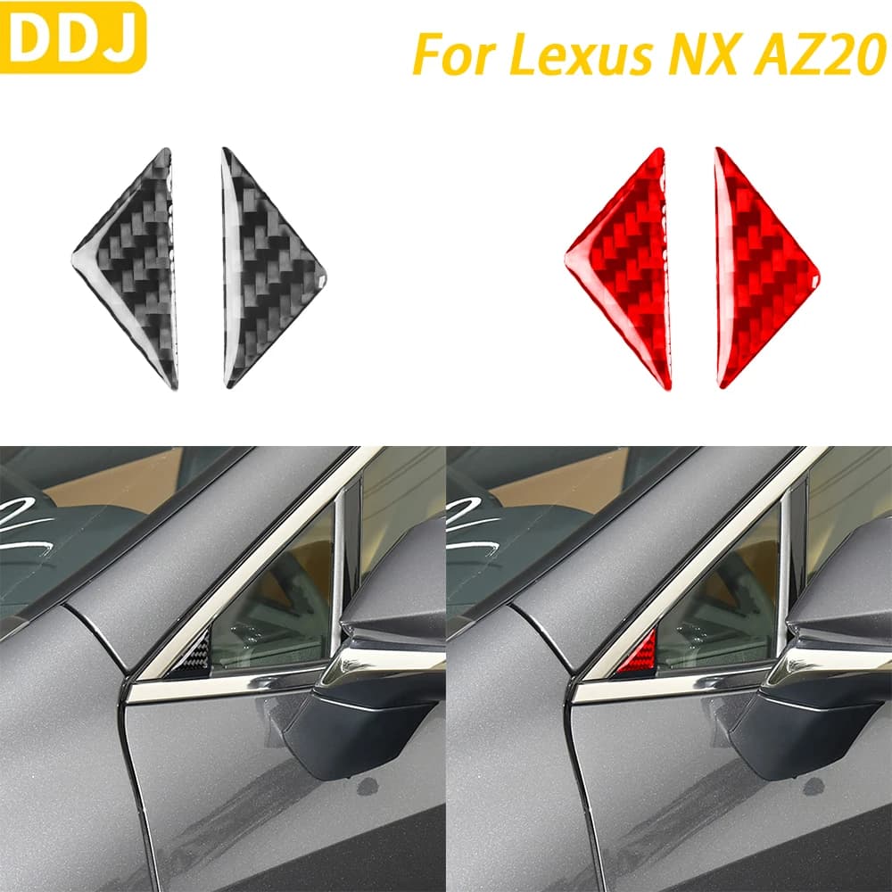 For Lexus NX AZ20 250 350H 450H 2022-2024 Accessories Carbon Fiber Rearview Side A-pillar Panel Cover Trim Car Interior Sticker