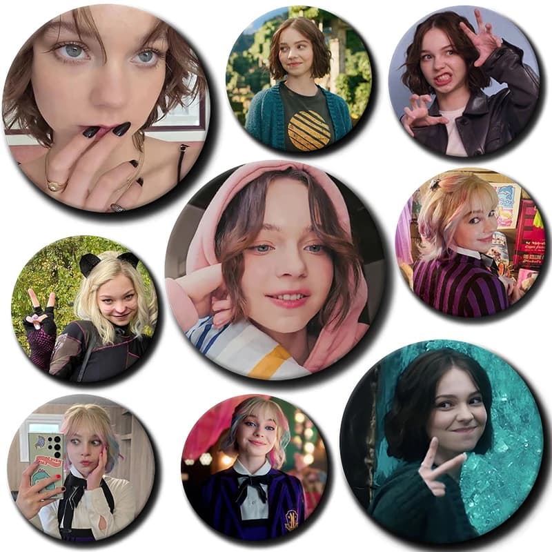 58mm Hot Singer Brooches Badge Emma Myers Aesthetic Soft Button Pin Bag Accessories Jewelry Fans Collect Friends Gifts 1PC