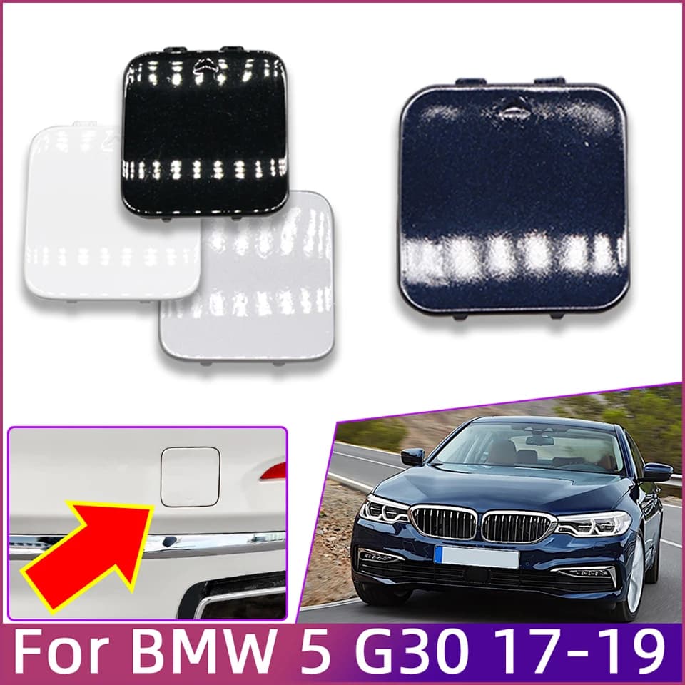 Auto Rear Bumper Tow Hook Eye Cover For Bmw 5 2017 2018 2019 G30 G38 518 520 525 530 535 540#51127475589 Hauling Trailer Cap Lid
