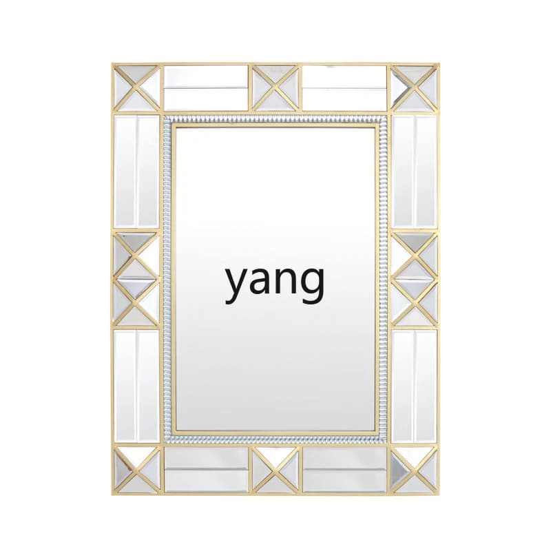 LH  neoclassical three-dimensional entrance decorative mirror creative art dressing mirror bathroom mirror