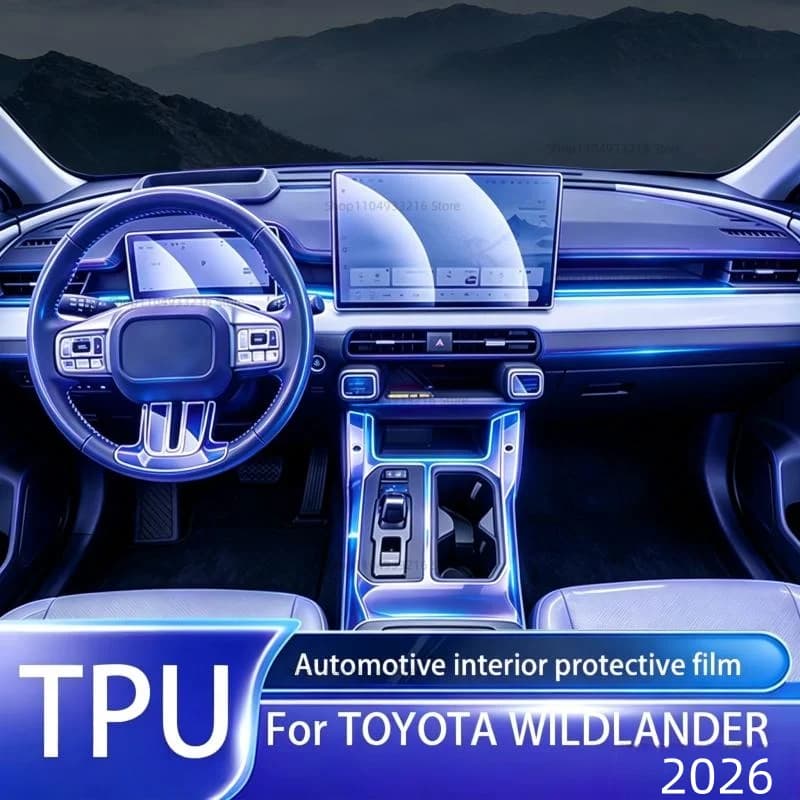 Transparent TPU Protective Film Anti-scratch For TOYOTA WILDLENER (2026) Car Interior Center Console Dashboard Navigation PPF