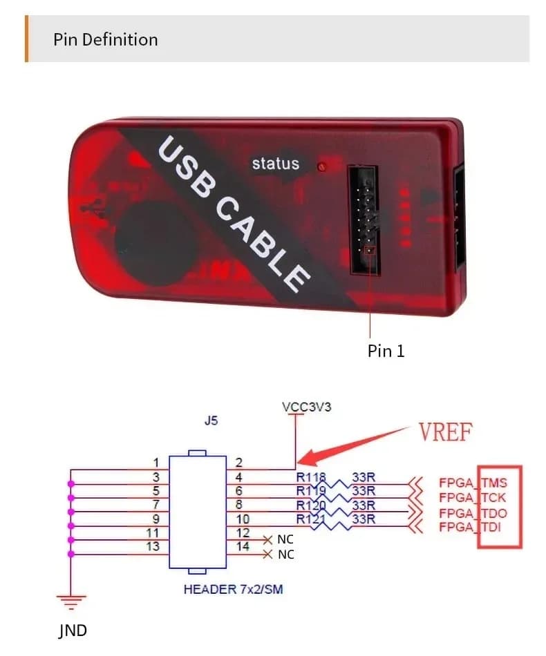 2025  AL321: Platform Cable USB Blaster for XILINX FPGA JTAG Program Download