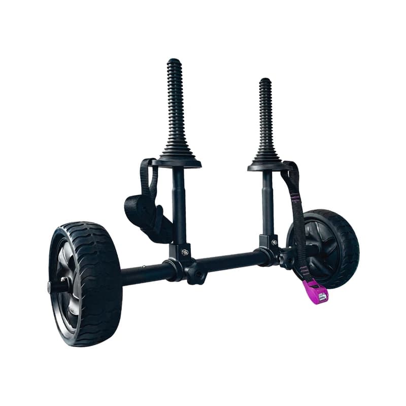 Adjustable width Foldable aluminum two-seater kayak cart with airless wheels, outdoor