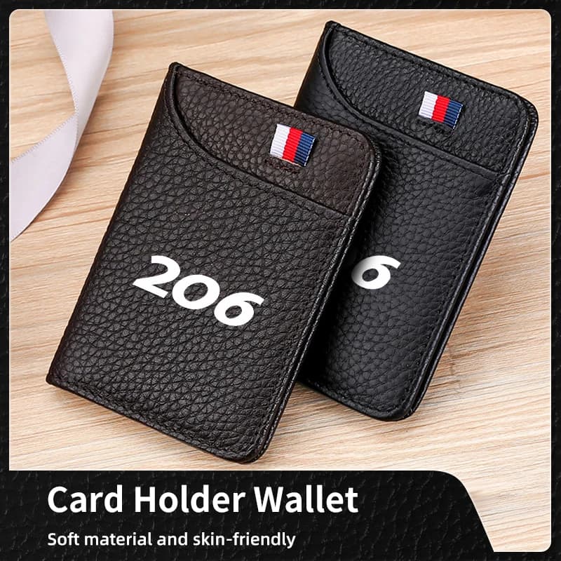 Super Slim Soft Wallet Credit Card Holder Wallets Thin Small Short Wallets For Peugeot 206 407 508 2008 5008 307 308 3008 207 20