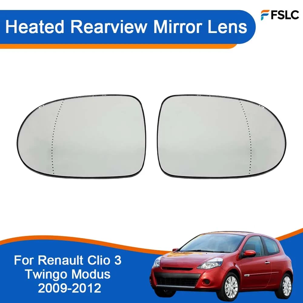 Cars Accessories Heated Rearview Mirror Lens  For Renault Clio 3 Twingo Modus 2009-2012 Car Exterior Upgrade Modify A Car