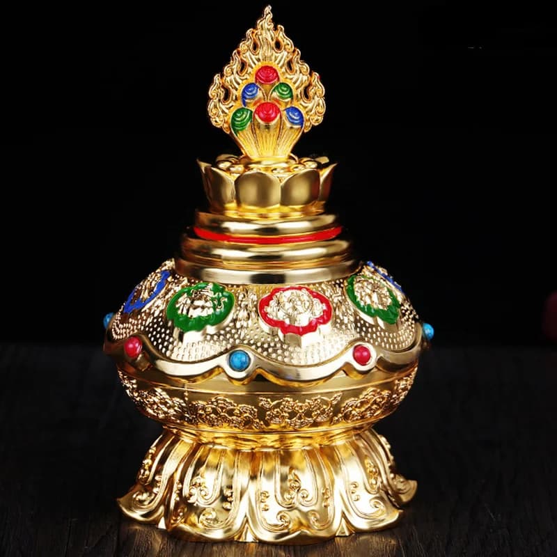 14cm Ground Treasure Bottle Supplies Eight Auspicious Pattern Guanyin Aquarius
