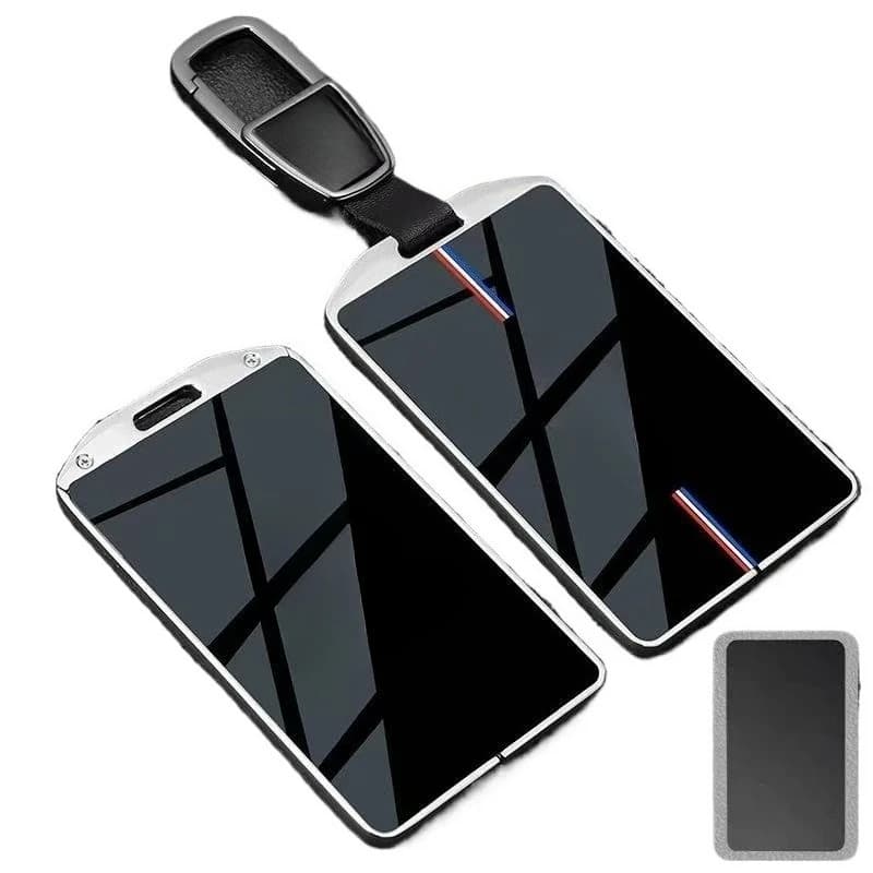 Key Fob Cover for Buick E5/E4, Heavy Duty Metal Protective NFC Card Case Shell with Keychain, Anti-Drop & Scratch Proof