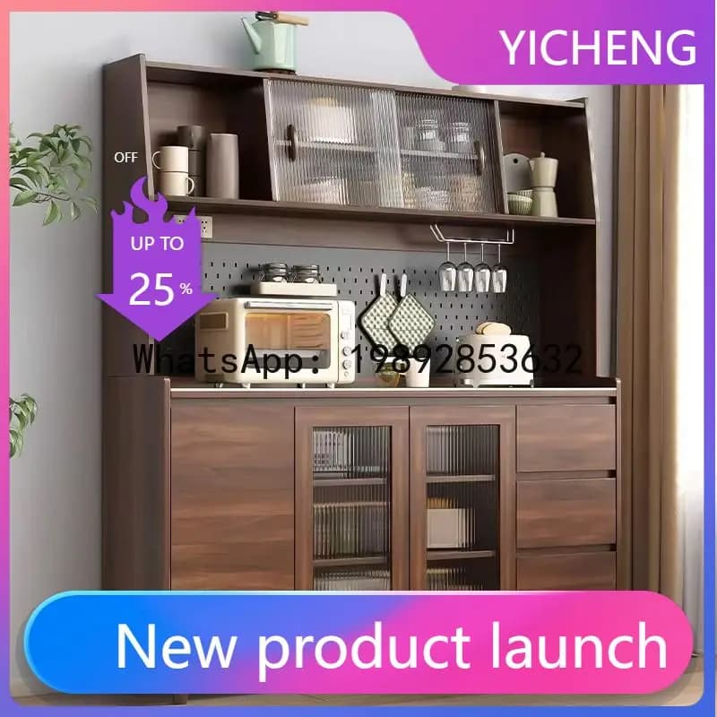 Hys solid wood sideboard kitchen storage cabinet against the wall living room wine cabinet tea