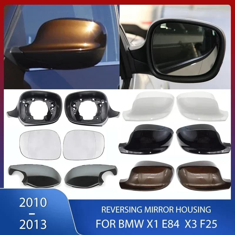 Rearview Mirror Cover Frame Cap Heated Glass Lens Bottom Lower Lid For BMW X1 E84 X3 F25 2010 2011-2013 51162991659 51162991660
