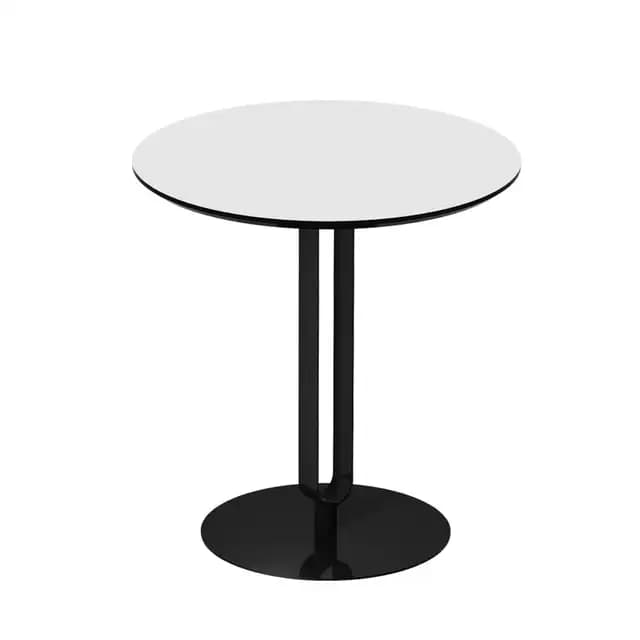 Wooden round coffee table for home and office Small white