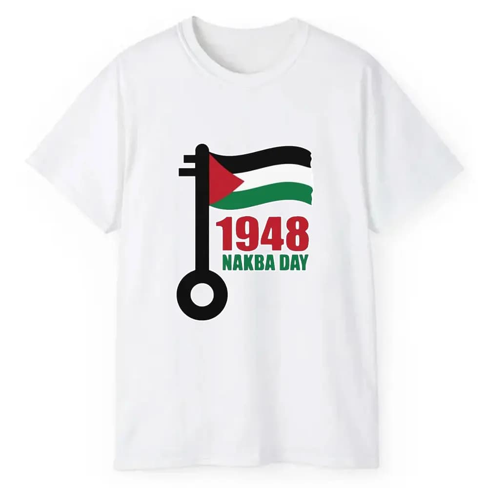 Nakba Day 1948 Shirt Solidarity Palestine T-Shirts - Human Rights for Palestinians Palestine Flag Shirts Vintage Classic Fashion