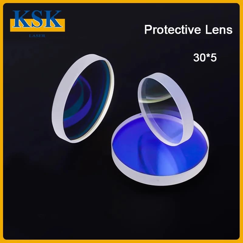 KSK 20pcs Protection Windows 30*5 1064nm Protective Lenses Optical Lens Fused Silica For Raytools WSX Precitec Laser Head