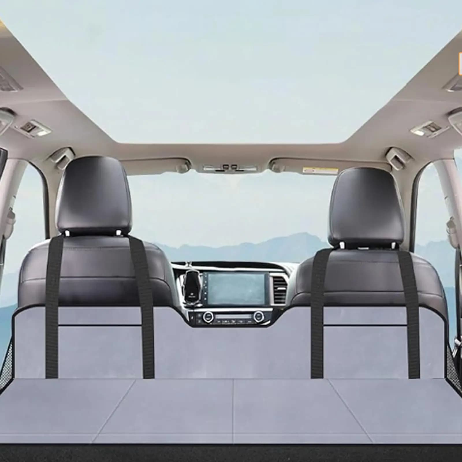 Foldable Back Seat Extender Non-Inflatable Car Mattress Back Seat Bed Extender Portable Folding Camping Travel for Model Y/3