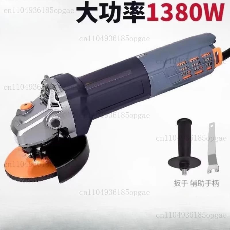 Polishing and Grinding AC Brushless High Power Angle Grinder Wired Handheld Plug-in  Cutting Machine 1300W