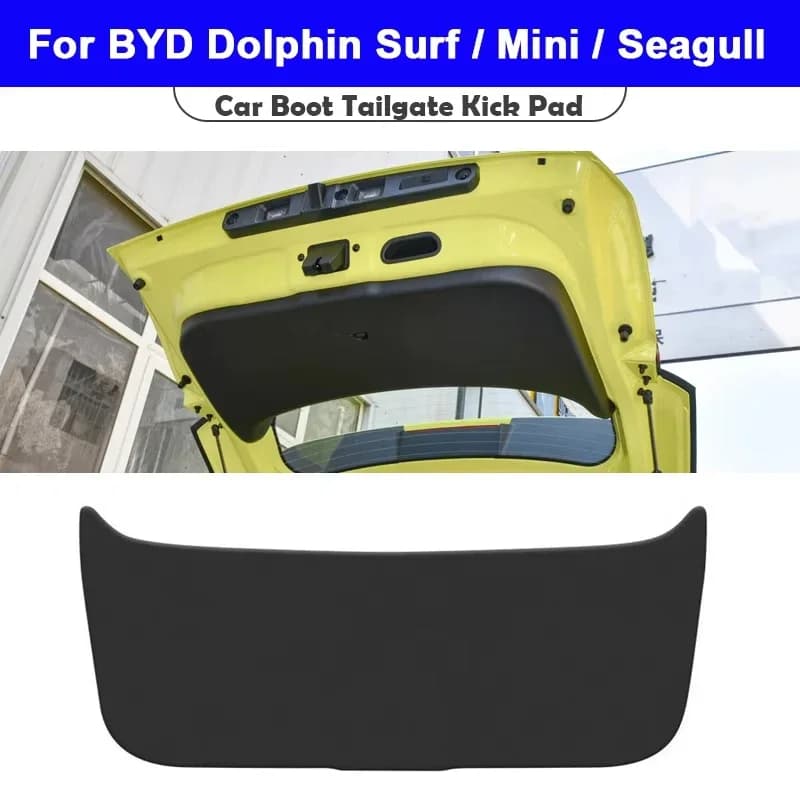 For BYD Dolphin/Surf/Mini Seagull 2023-2025 Trunk Tailgate Guard Pad Leather Rear Trunk Door Protective Car Interior Accessories