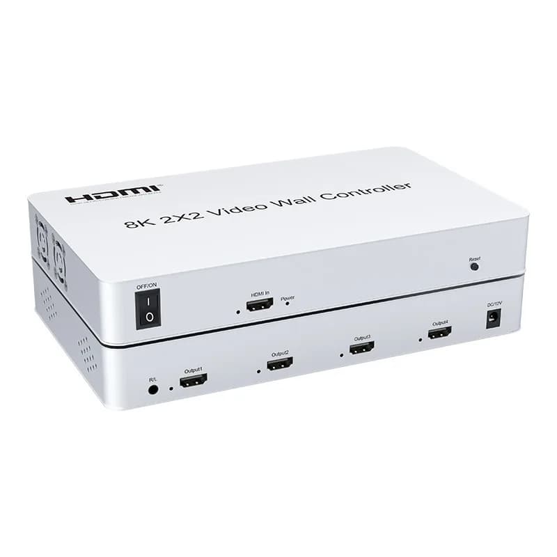 HDMI splicer 2X2 8K video splicing processor, video controller 1 in 4 out 8K splicing