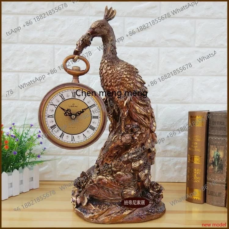 H178European living room clock seat clock creative ornament clock art retro silent