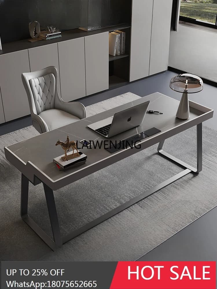 MJY rock slab book Italian minimalist home writing desk study simple light luxury desk