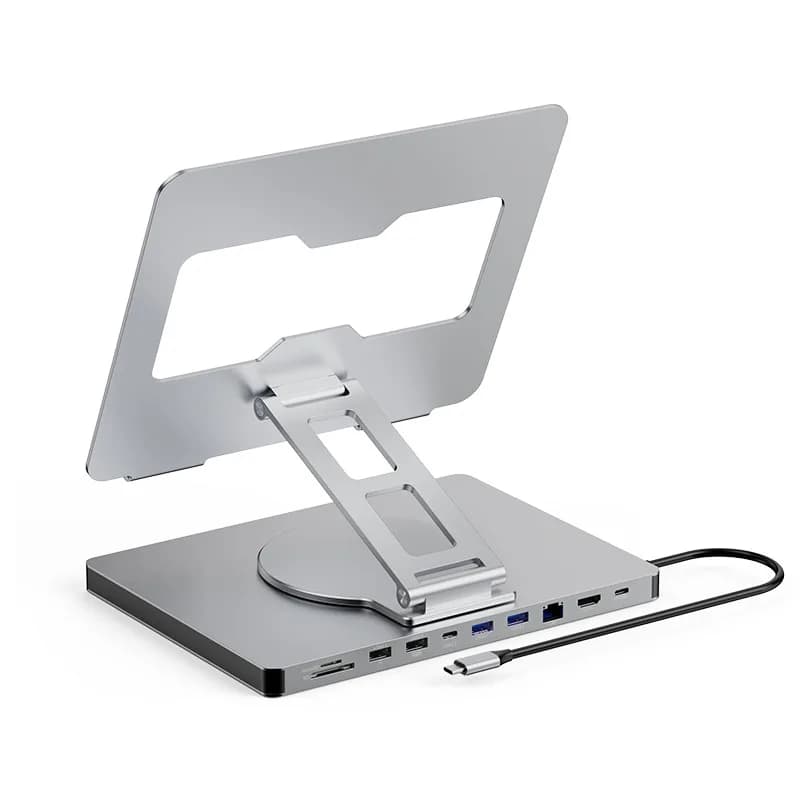 Typec bracket docking station HDMI network port USB3.0 branch line aluminum alloy notebook flat bracket expander