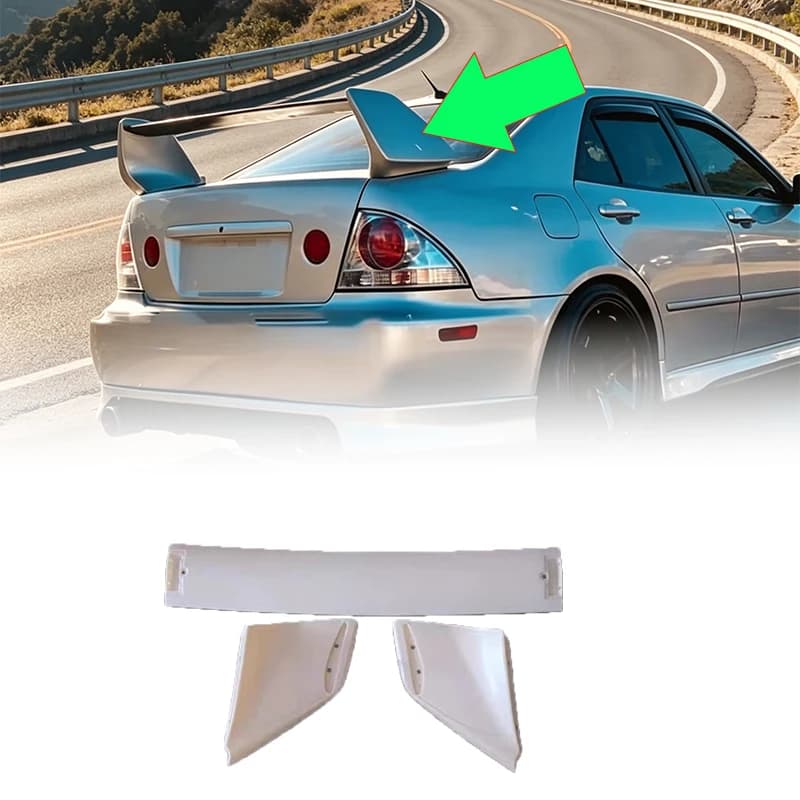 For Lexus IS 1998-2005 Rear Window Spoiler Carbon Fiber Look Exterior Body Kit Car Decor Mod Parts