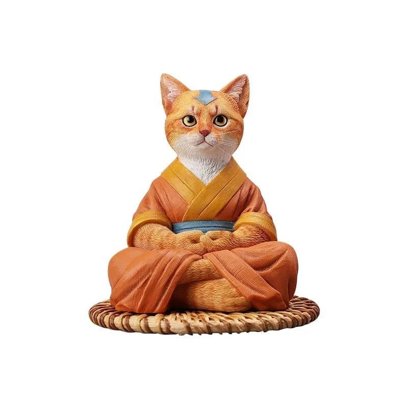 Airbender cat simulation cat model tide play figure desktop decoration resin handicraft gift