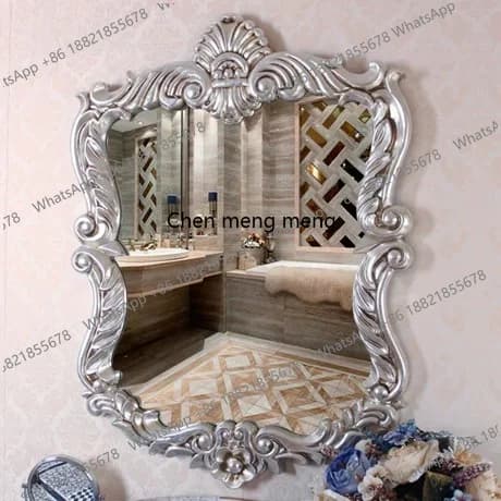 European bathroom mirror, wedding clothing store decoration, bathroom, wall hanging, mirror