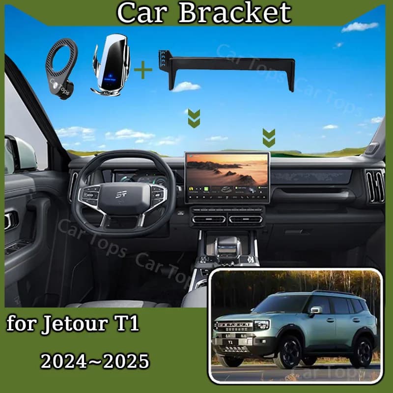 Car Phone Holder for Chery Jetour T1 2025 2024 15.6"Screen Cellphone Mount GPS Bracket Auto Smartphone Gravity Stand Accessories