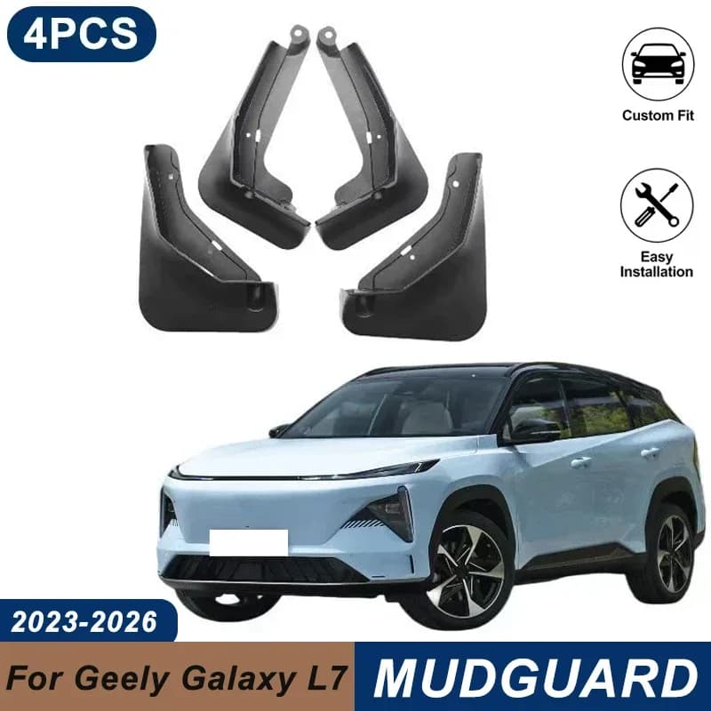 4PCS Car Mud Flaps For Geely Galaxy L7 2023-2026 Waterproof Anti-Splash Fender Mudguards Auto Exterior Accessories