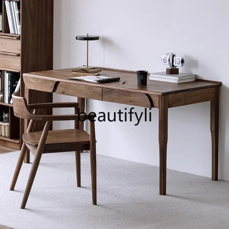 54North American black walnut desk log computer desk solid wood desk multi-functional home