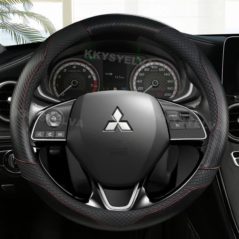 Car Steering Wheel Cover For Mitsubishi Outlander Mirage ASX 2012-2019 Eclipse Cross 2017-2019 L200 2015-2017 Auto Accessories