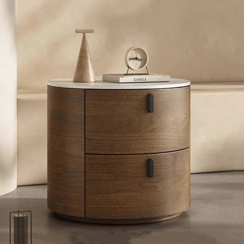Tall Storage Minimalist Compact Bedside Table Narrow Polished Versatile Oak Reliable Bedside Table Comodino Letto Home Furniture