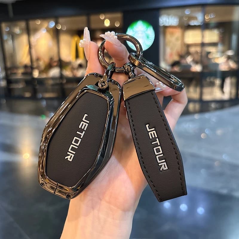 Car Key Case Cover Shell FobRemote Holder Keychain Accessories  For Chery Jetour X70 X90 X95 Plus 2020 2021 2022