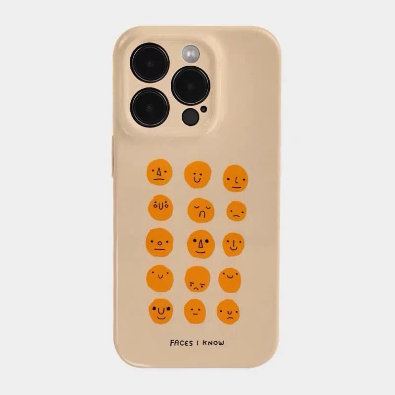 Ins Korean Sunday Orange Mood Case for IPHONE 17 16ProMax 15 14 13 12 11 PRO Plus Acrylic TPU Two in One Magnetic Phone Cases