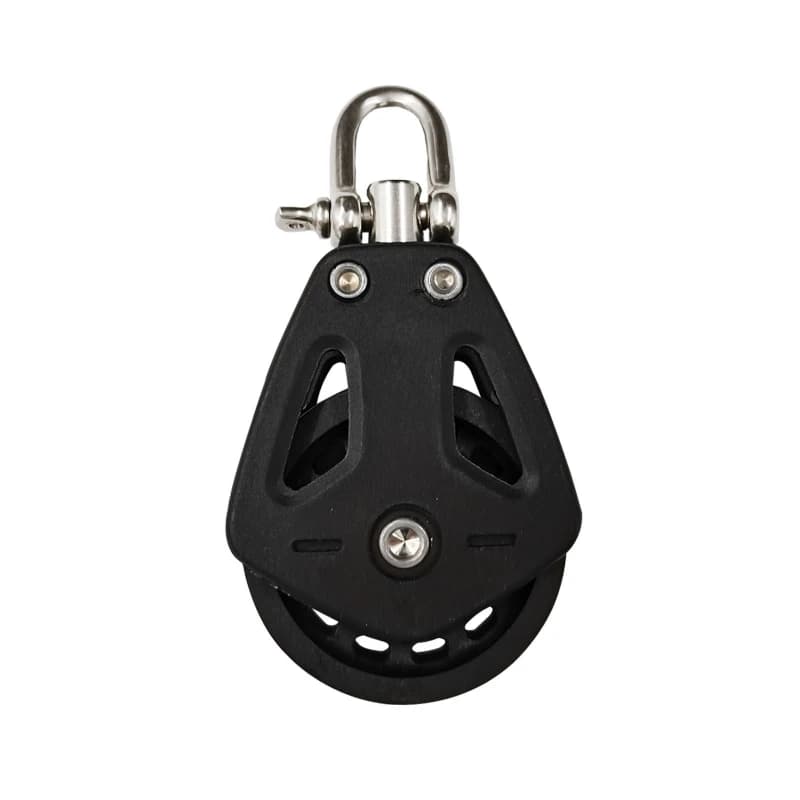 Black Nylon Pulley Swivel Pulley Plastic Single Pulley Pilates Boat Kayak Marine Accessories