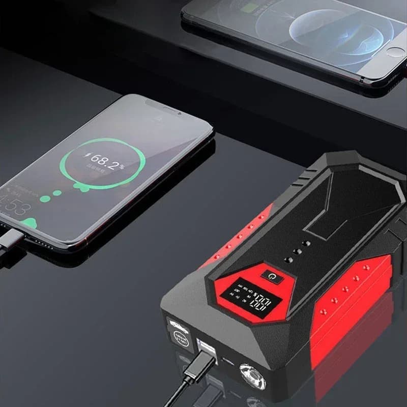 Professional 18000mAh Car Jump Starter - Versatile 12V Portable Power Bank & Emergency Booster for All Petrol/Diesel Cars