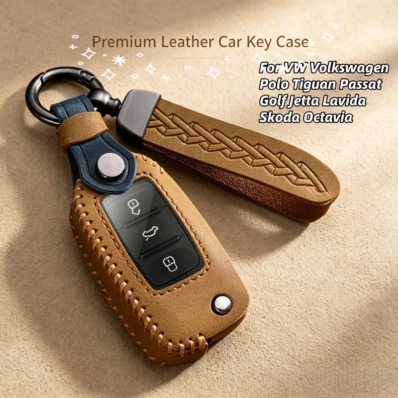 For VW Volkswagen Polo Tiguan Passat B5 B6 B7 Golf 4 5 6 MK6 Jetta Lavida Skoda Octavia Seat Leon Altea Car Key Case Cover