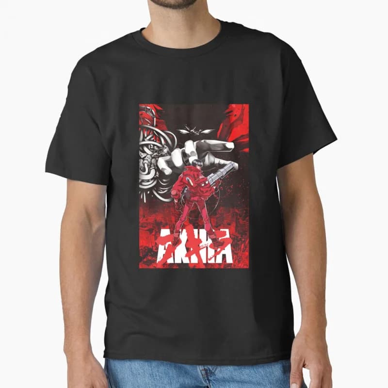 80s Retro Manga Akira #0807 cyberpunk city explosion cyber mecha tokyo motor Otomo Katsuhiro Anime Gift T-shirt large size tops