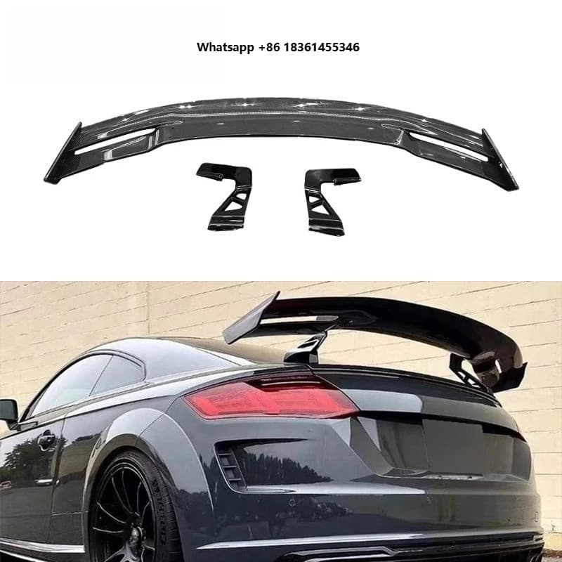 For TT TTS TTRS R8 MK3 Mk2 Spoiler Carbon Fiber Rear Wing Trunk