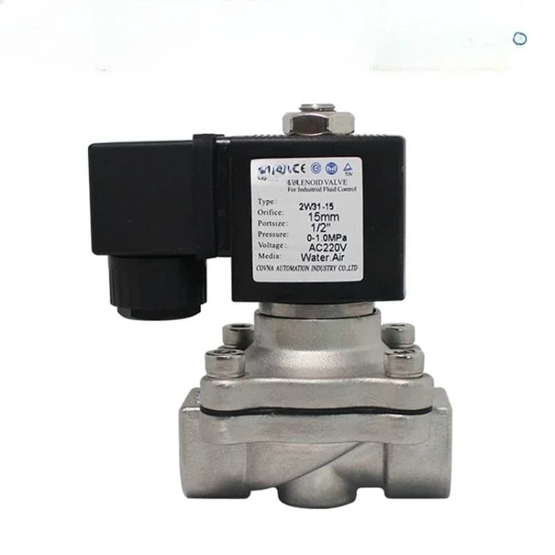 Two-way stainless steel 304 normally closed solenoid valve 4 points 24V water valve AC220V two-way 2W31 solenoid valve