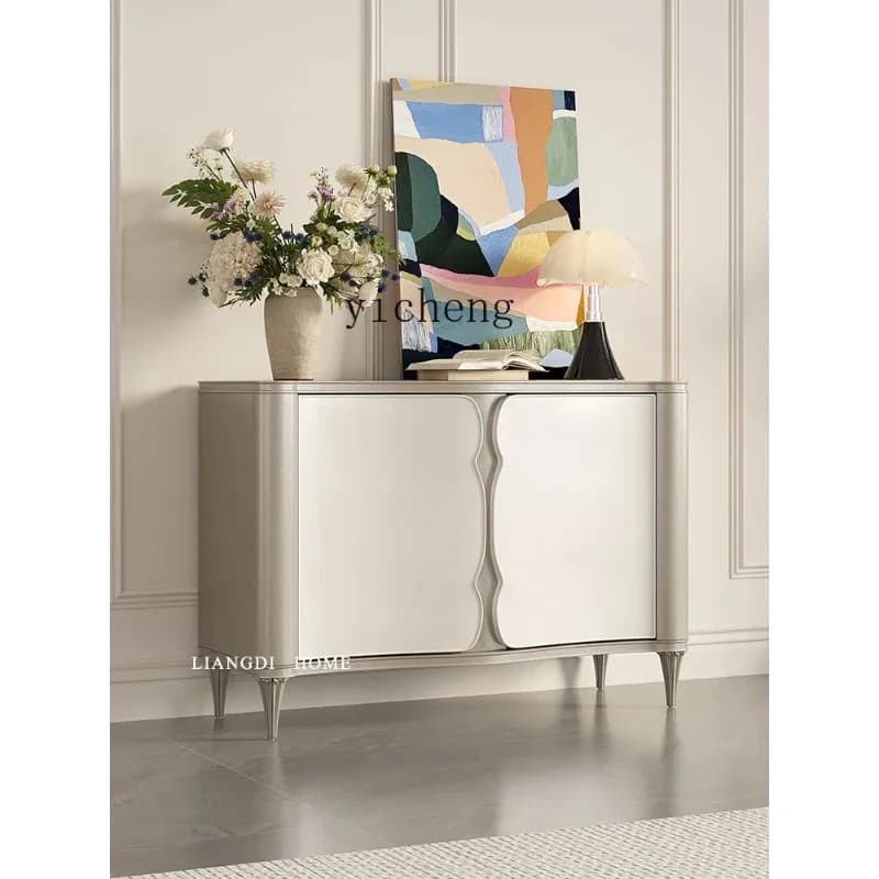 t-20  light luxury solid wood dining side cabinet tea  living room entrance cabinet storage decoration cabinet