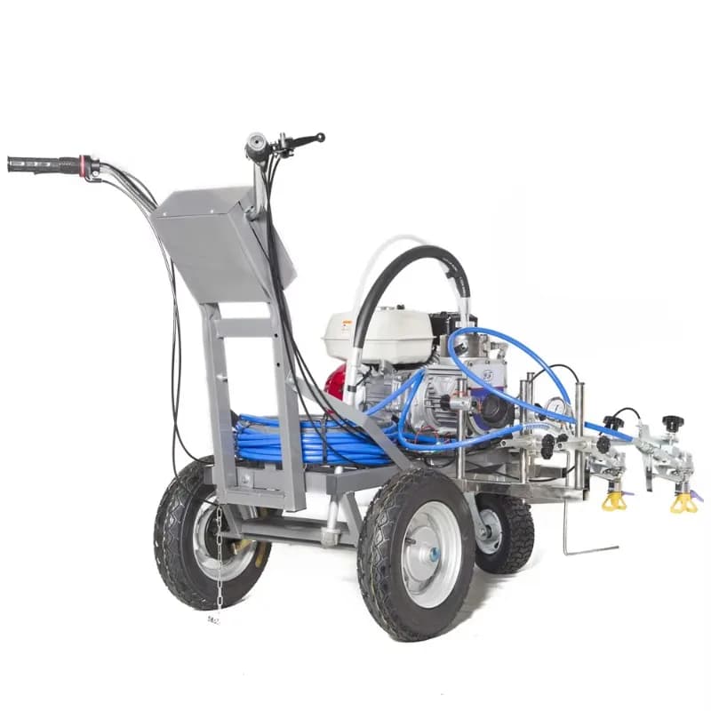 CE Certified Petrol-Powered Diaphragm Pump Cold Spraying Airless 2 Setup 5.5HP 3300 PSI Low Road Marking Machine