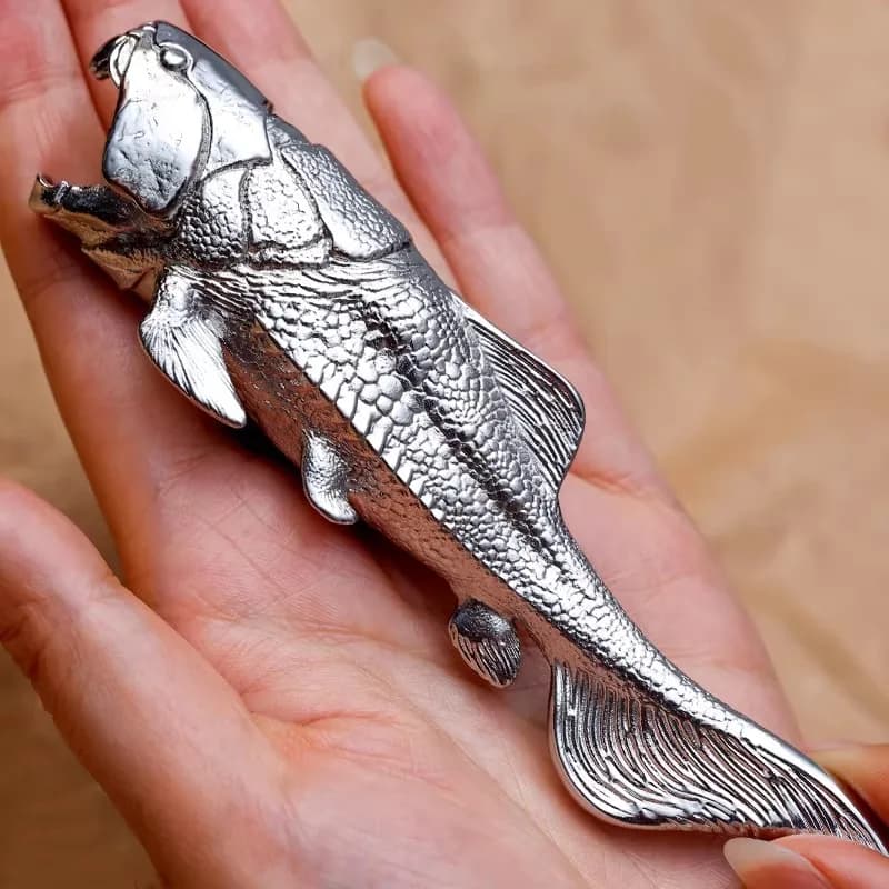 Creative Stainless Steel Dunkleosteus Bottle Opener Ornament, Funny Beer Bottle Opener Craft Decor