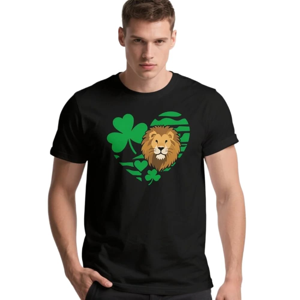 Poodle Dog Heartbeat St Patricks Day T-Shirt 100% Cotton O-Neck Summer Short Sleeve Casual Mens T-shirt Size S-3XL