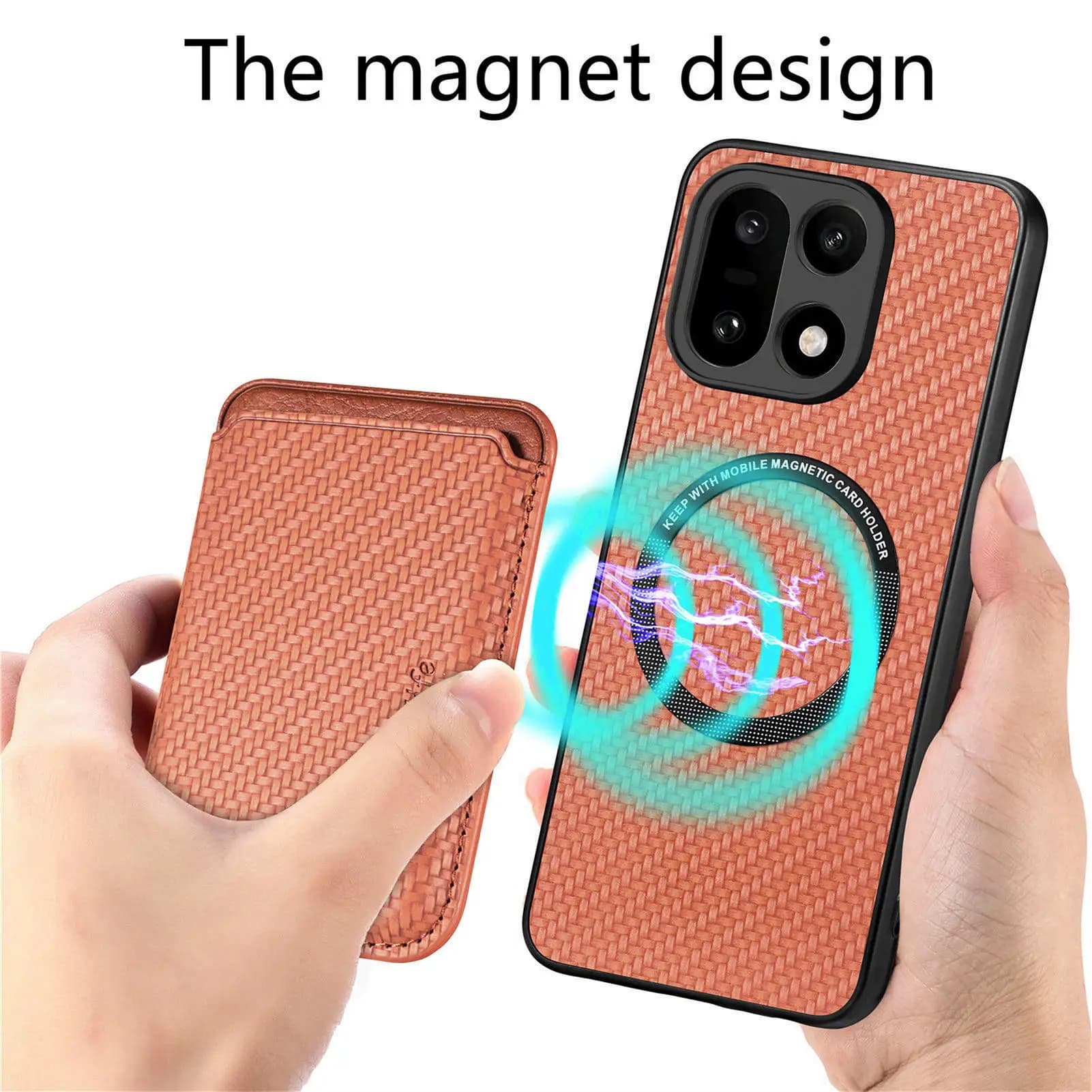 For Magsafe 2 IN 1 Wallet Card Holder Cover For OnePlus 15 oneplus15 Wireless Charger Magnetic Case Shockproof Cover Accessories