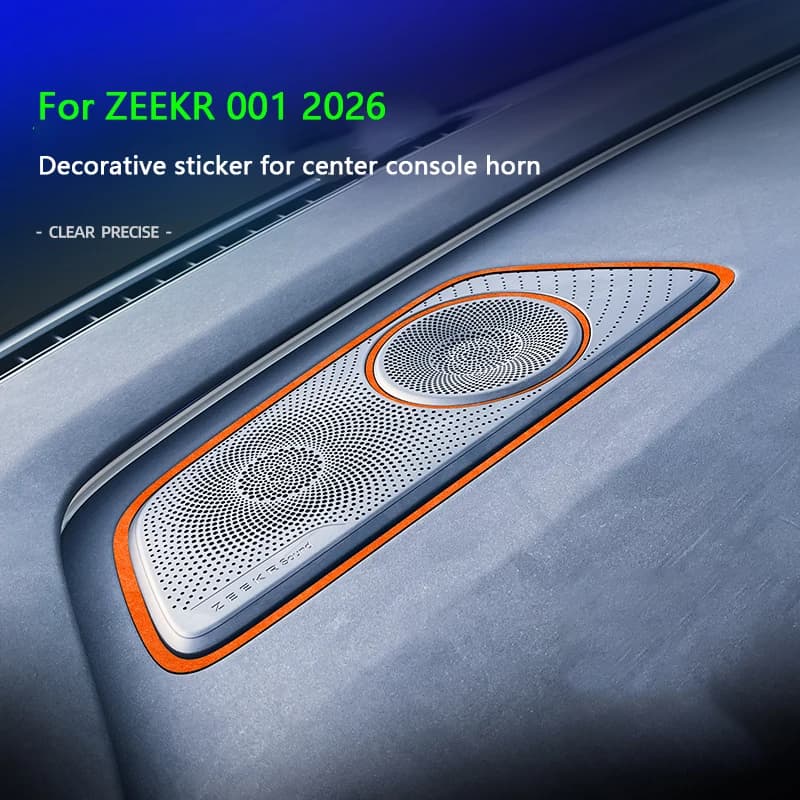 For ZEEKR 001 2026 001Max 001 Ultra, Italian Suede Center Console Instrument Panel Horn Decorative Speaker Loudspeaker Frame