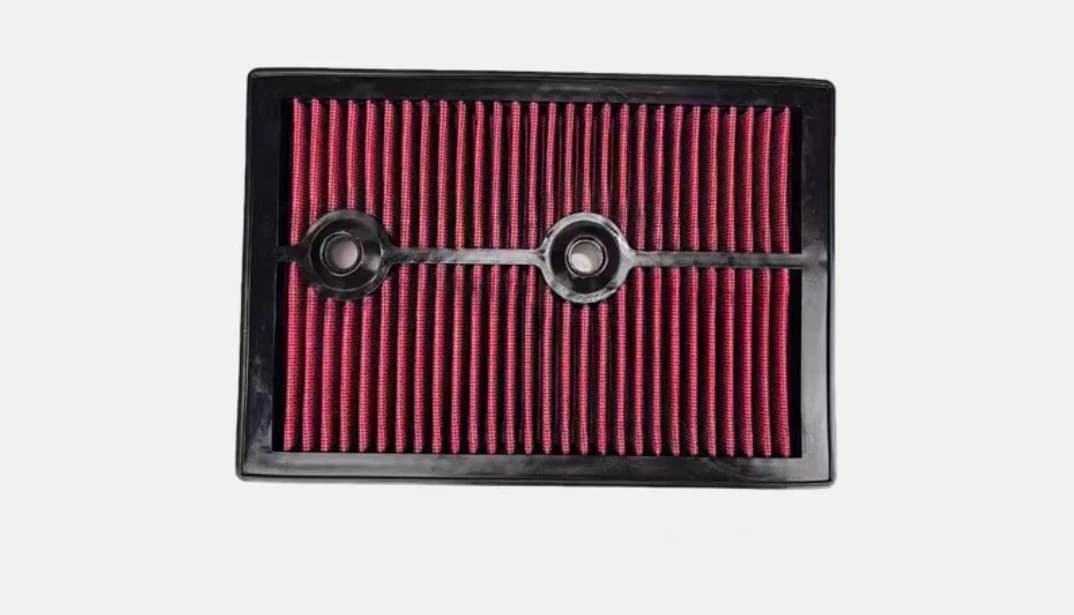 Automobile high-flow air filter element, increased intake style, water washing and filtration