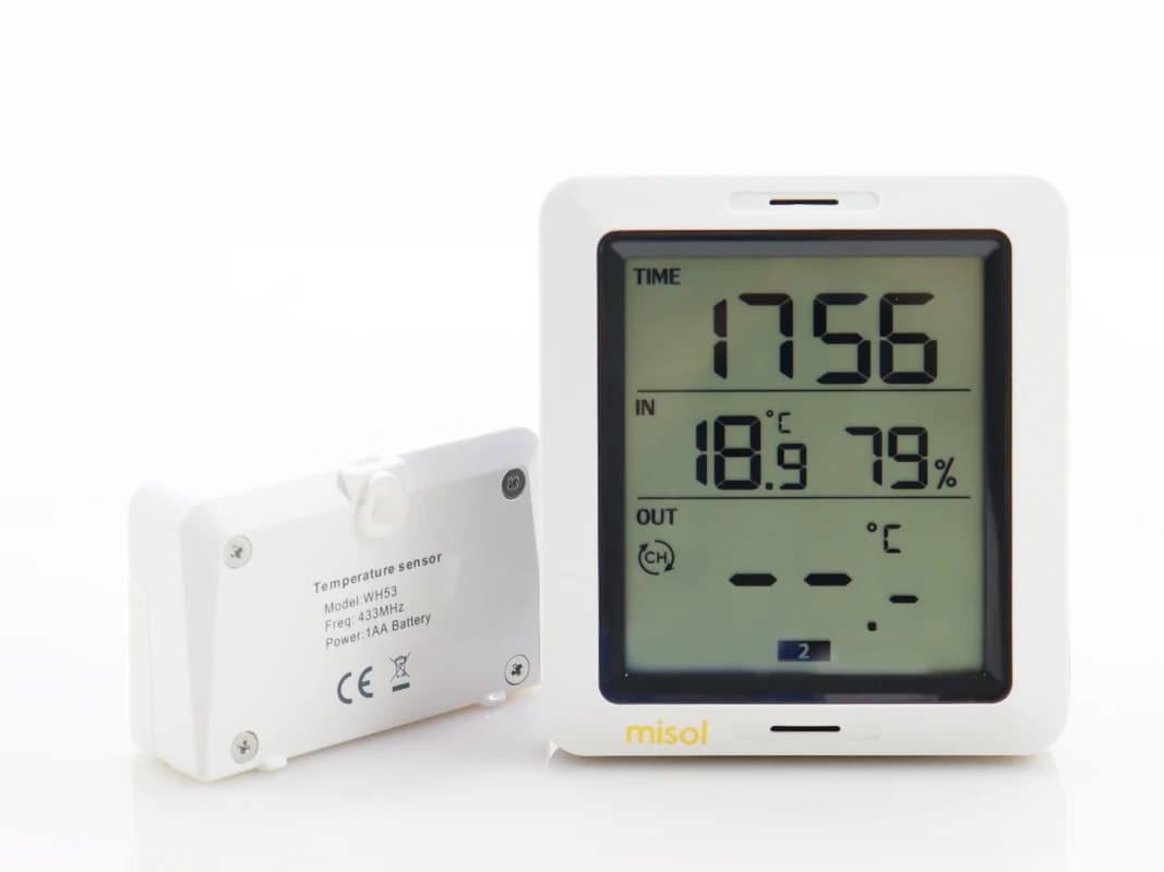 Misol Wireless Thermometer 433Mhz With 1 Sensor, 3 Channels, Temperature Humidity Sensor